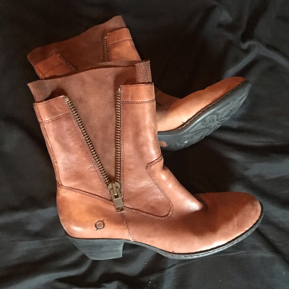 Born soft brown leather boots